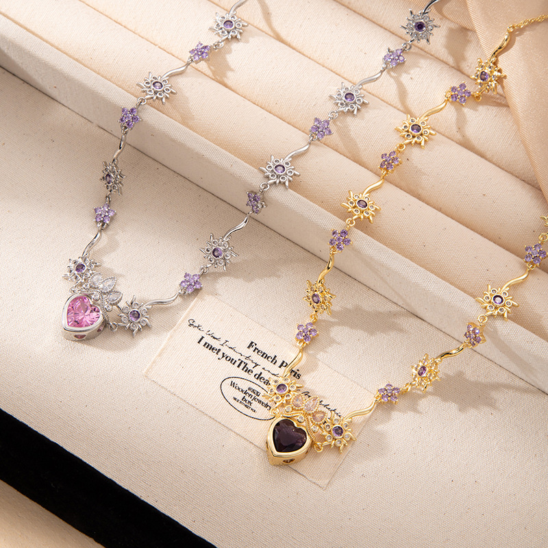 Sunflower Heart Pendant-【necklace】