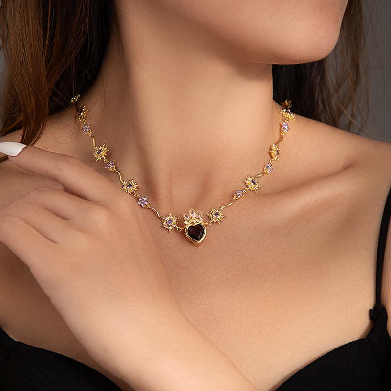 Sunflower Heart Pendant-【necklace】