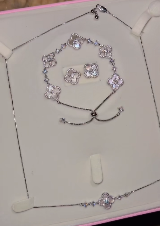 Silver Sakura Set（necklace/bracelet/earing/ring）