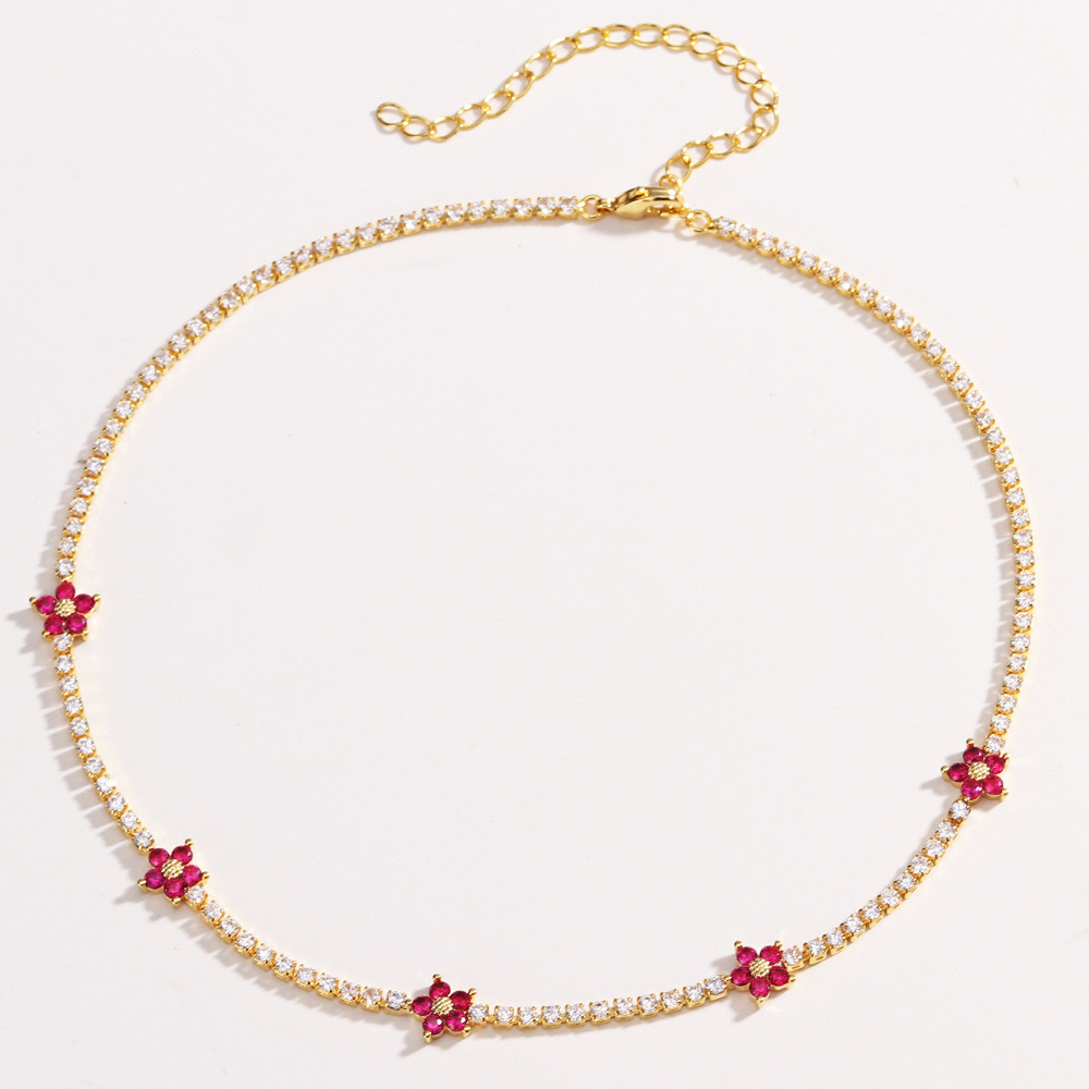 Flower Tennis Bracelet