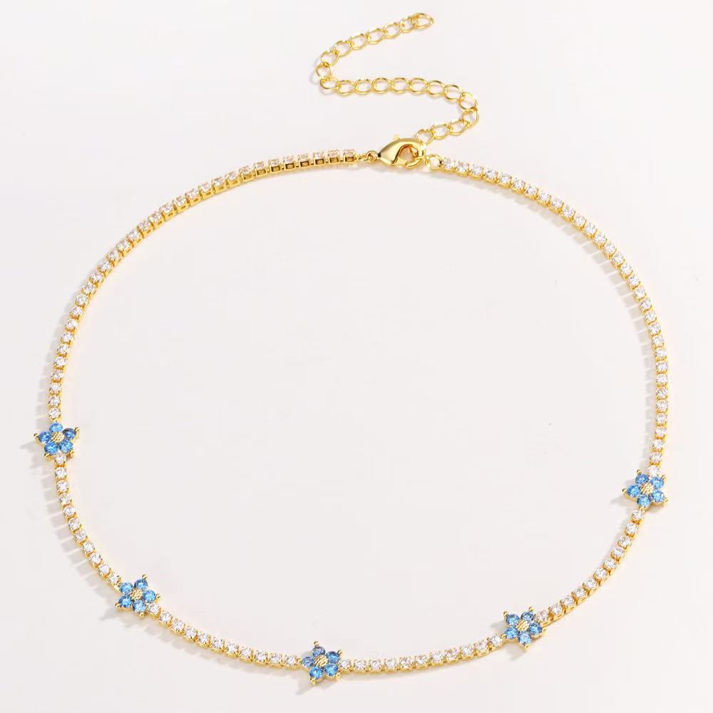 Flower Tennis Bracelet