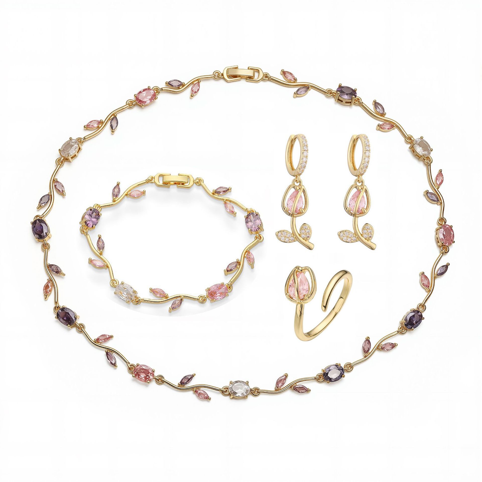 Tulip Flower -【Bracelet/Ring/Earrings/Necklace/Set】