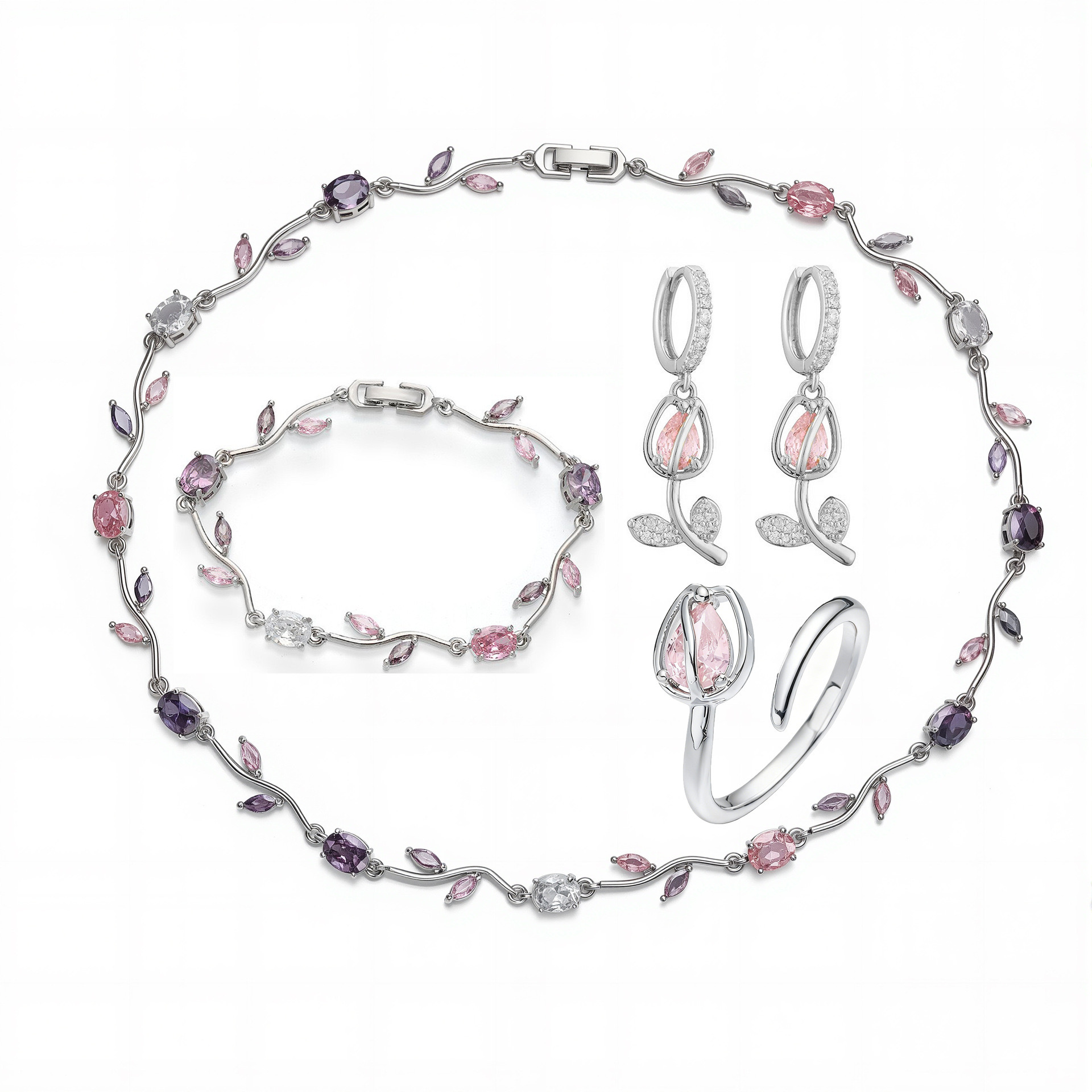 Tulip Flower -【Bracelet/Ring/Earrings/Necklace/Set】