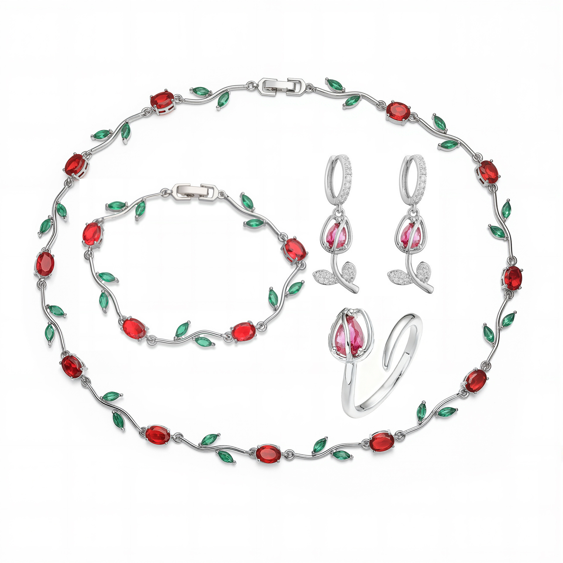 Tulip Flower -【Bracelet/Ring/Earrings/Necklace/Set】