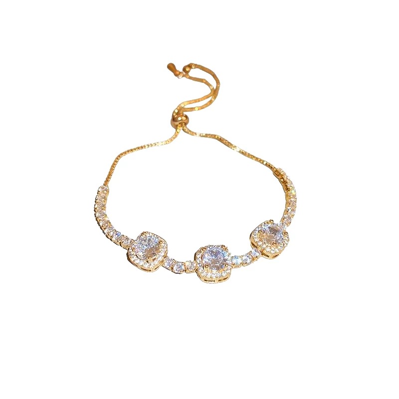 Dazzling Square Sugar Crystal Bracelet