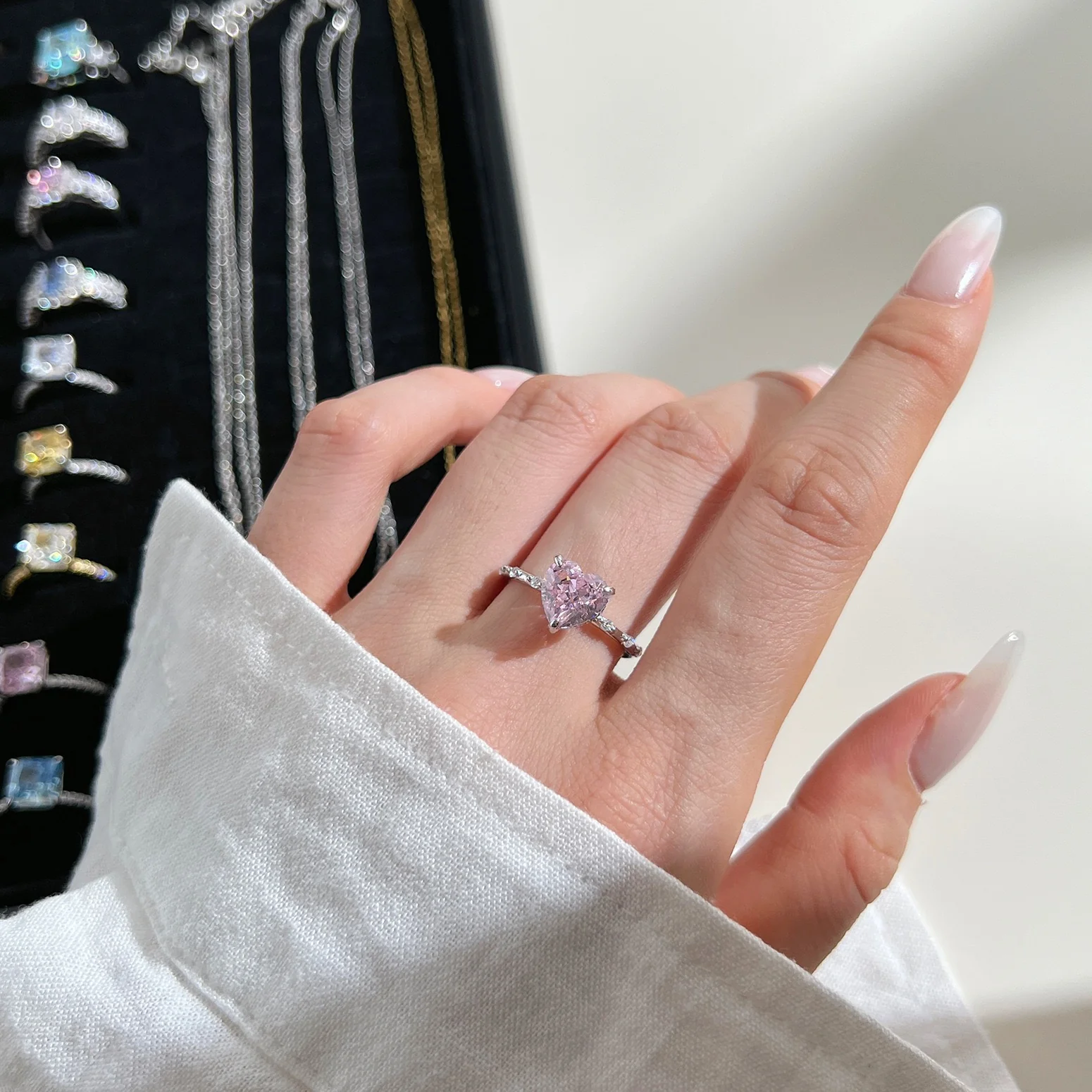 RINGS Pink Silver Ring Collection