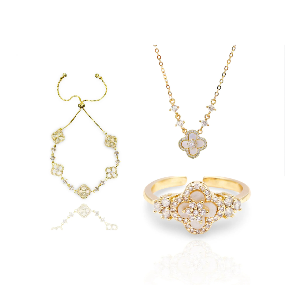Gold Sakura Set（necklace/bracelet/earing/ring）