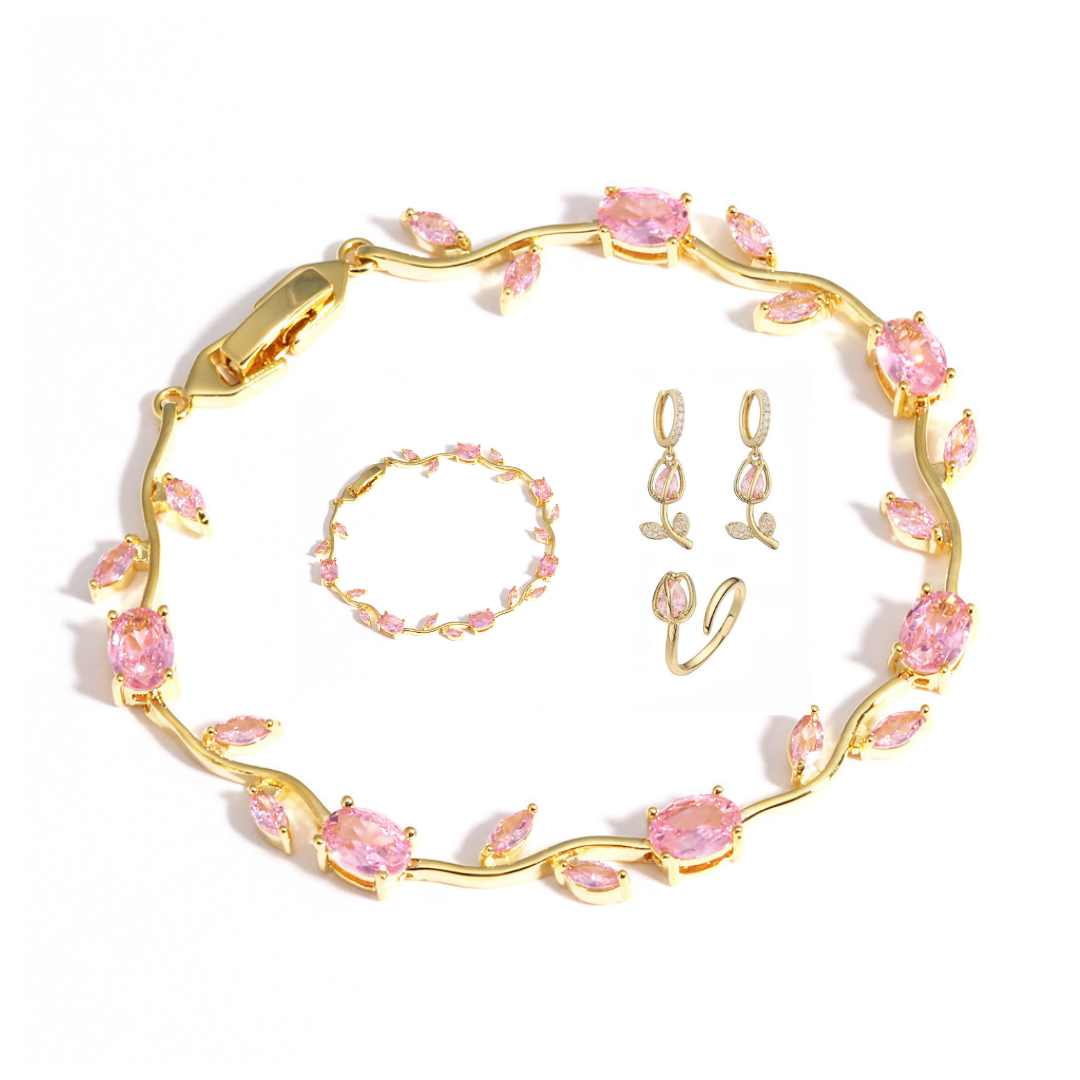 Tulip Flower -【Bracelet/Ring/Earrings/Necklace/Set】