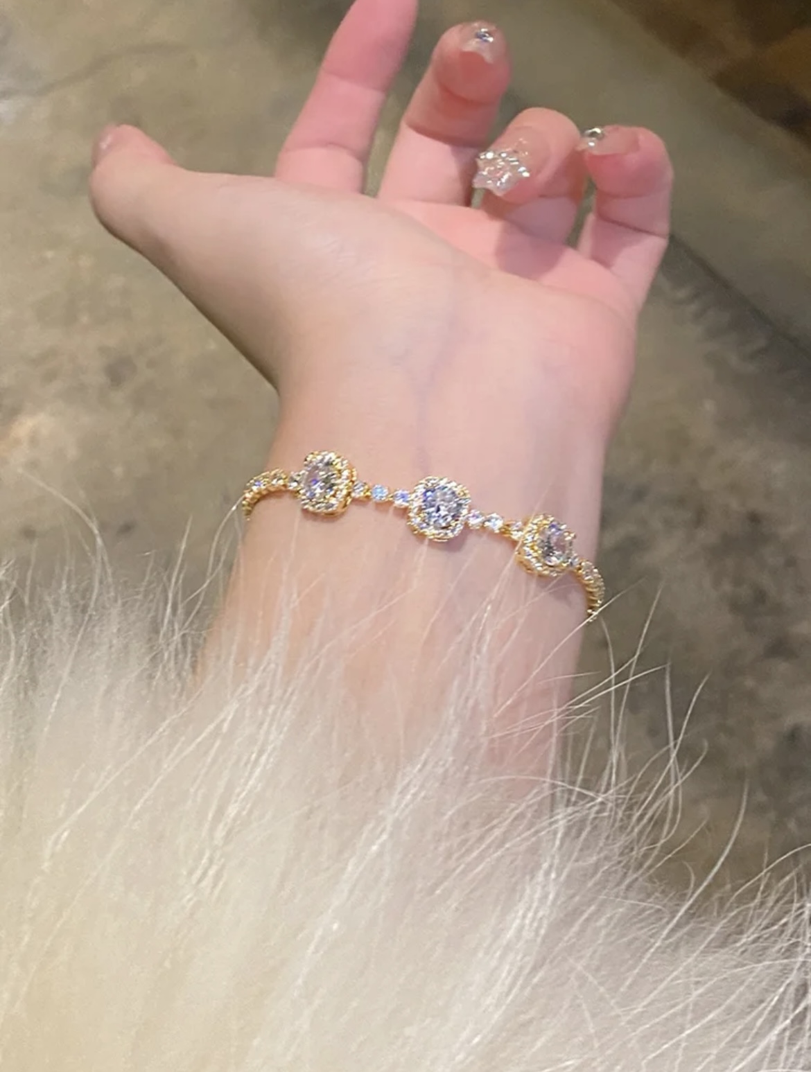 Dazzling Square Sugar Crystal Bracelet