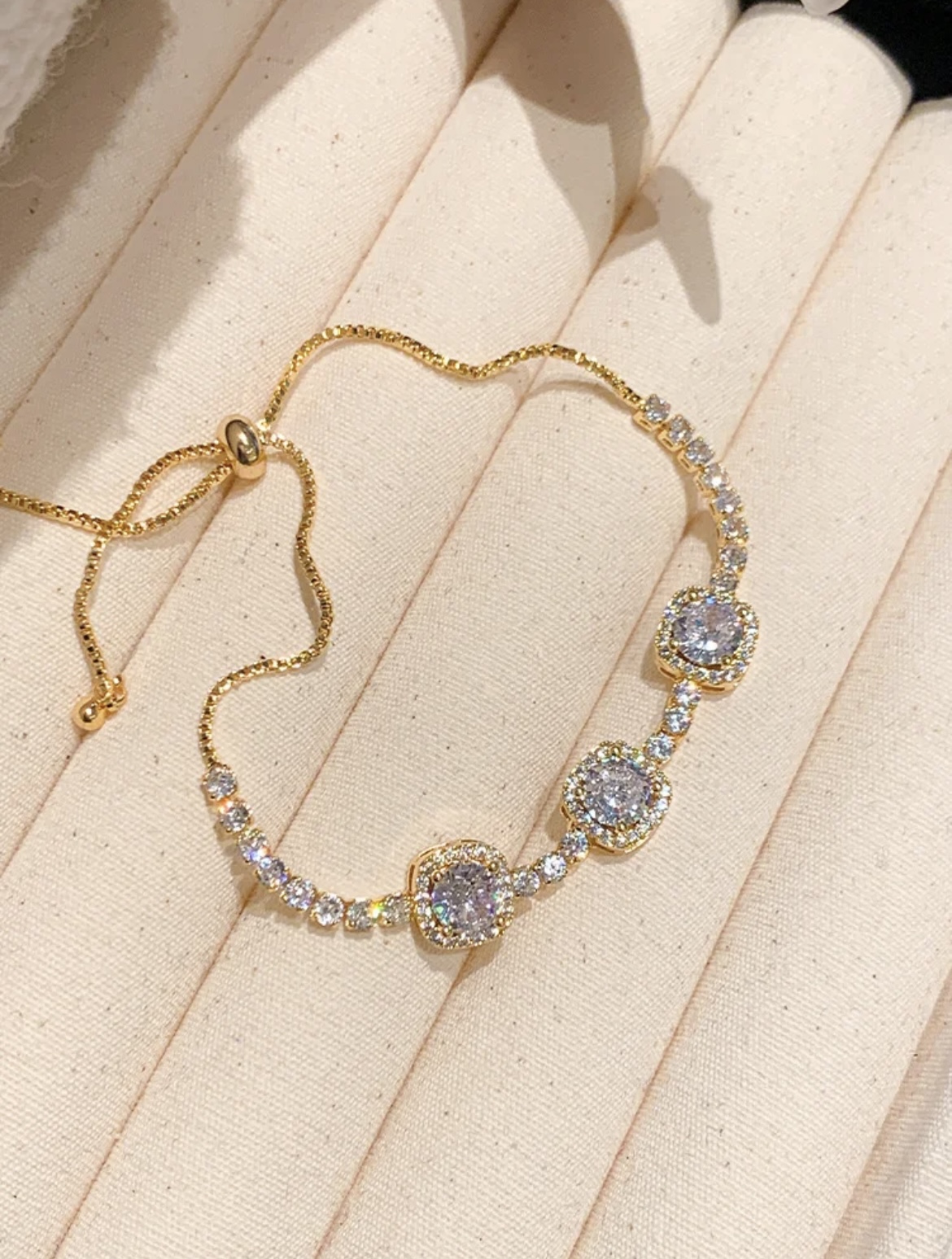 Dazzling Square Sugar Crystal Bracelet