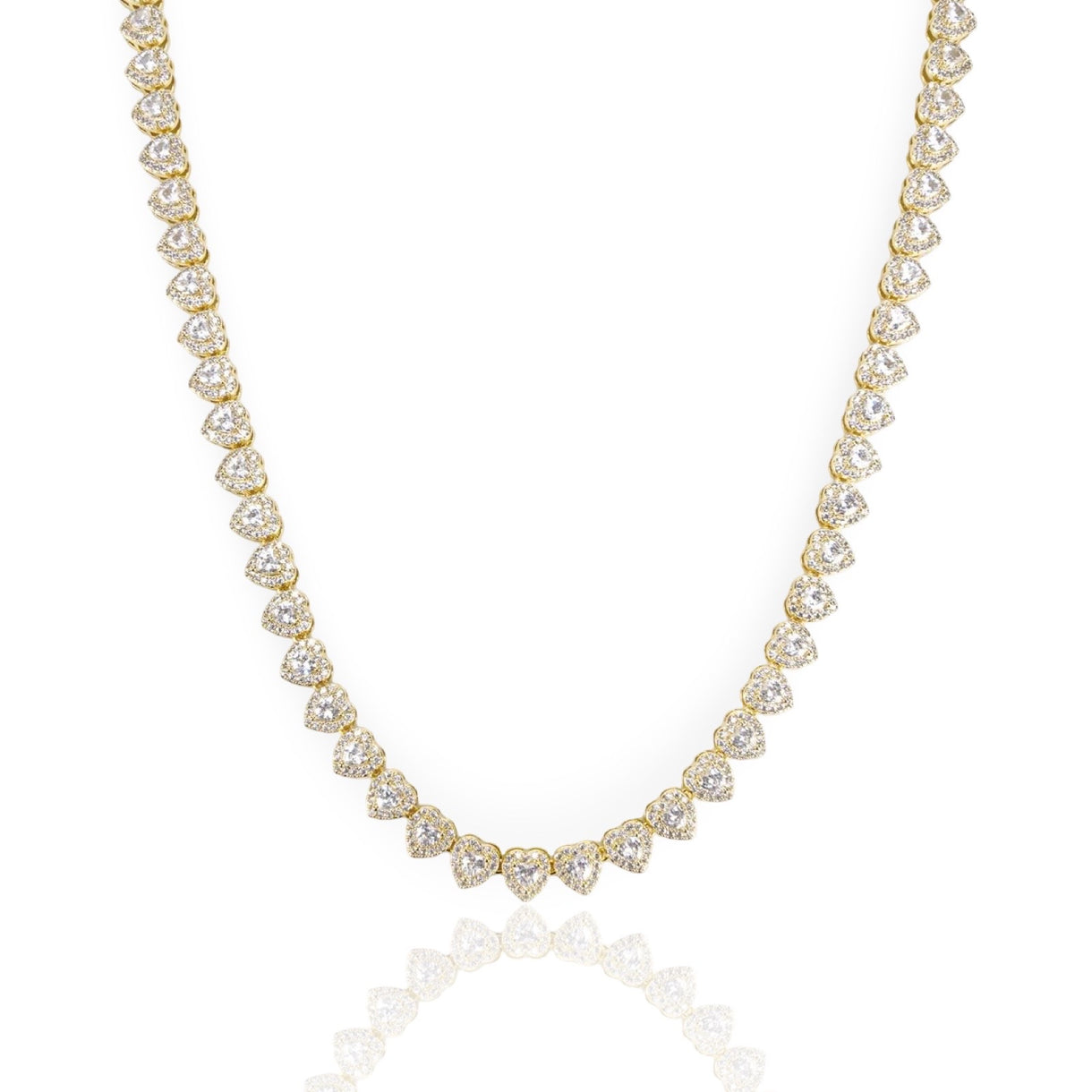 Gold Plated Heart Zircon- 【Bracelet/Necklace】