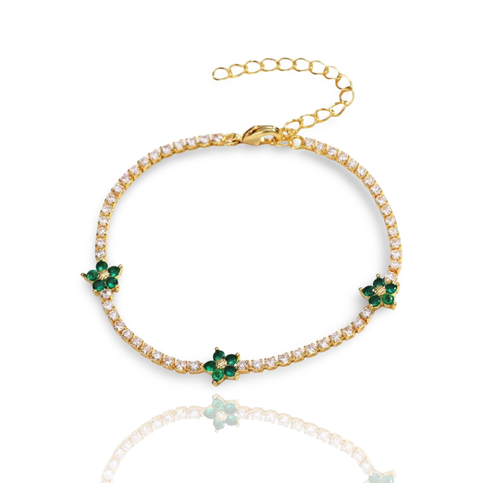 Flower Tennis Bracelet