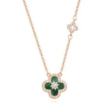 Double Sakura Necklace(pink/green//blue/)