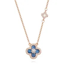 Double Sakura Necklace(pink/green//blue/)