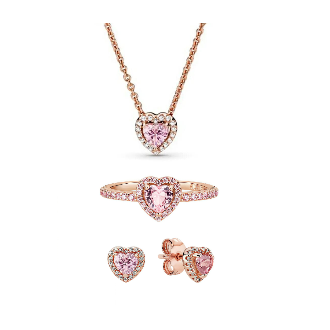 Elevated Heart collection--Necklace / Ring / Earrings / Set