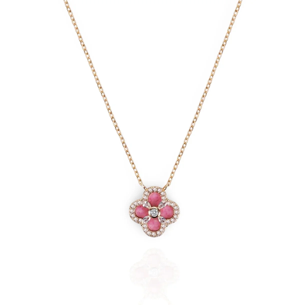 Peach Pink Gold Sakura Set（necklace/bracelet/earing/）