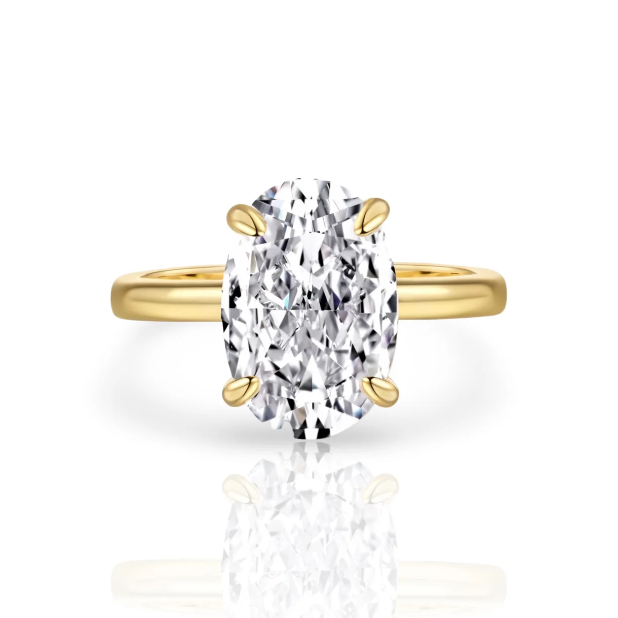 Oval Diamond Ring -【Ring】| 925 silver