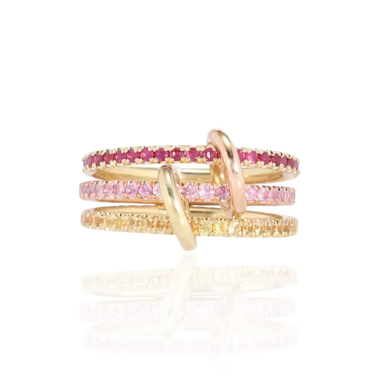 Sunset Trio Ring -【Ring】| 925 silver