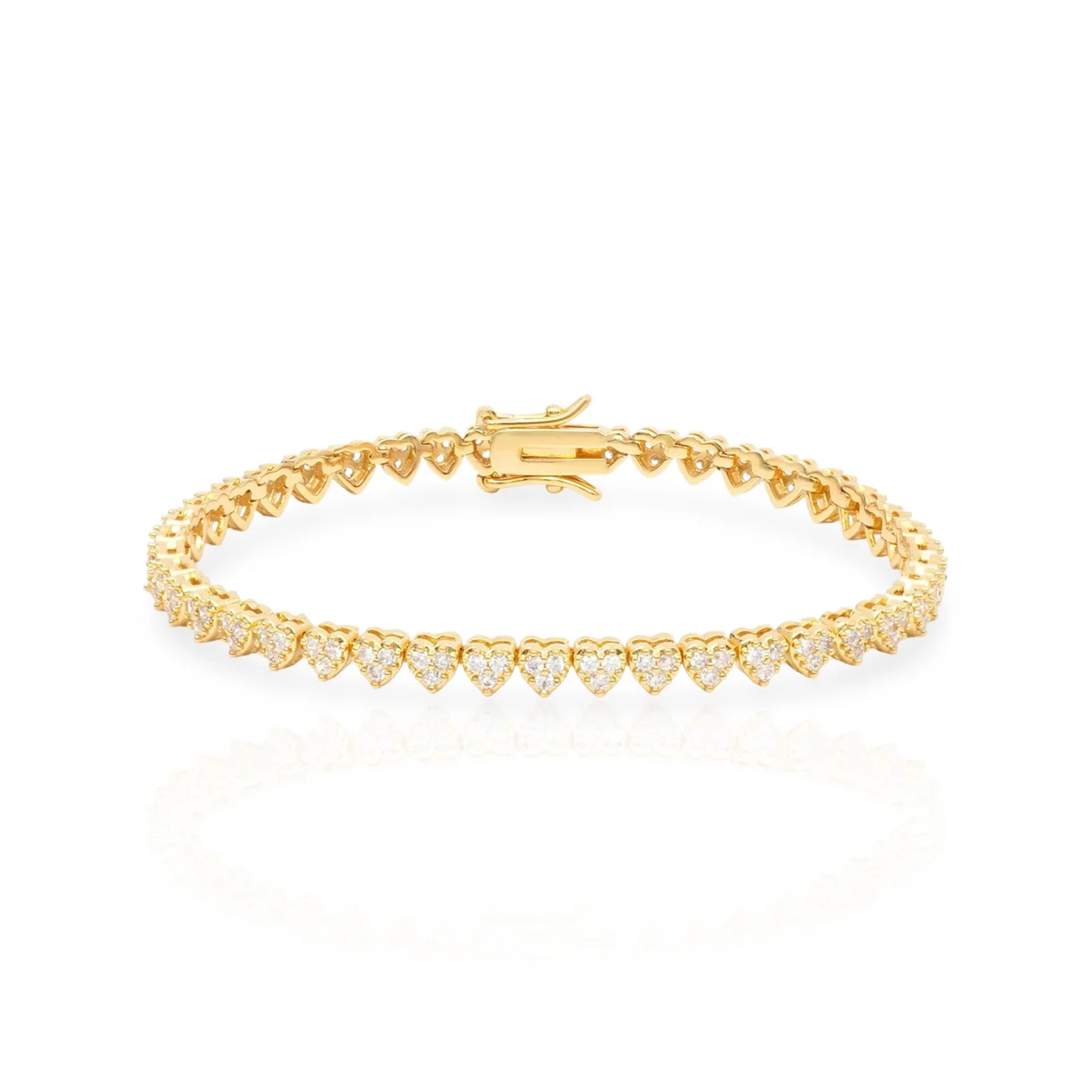 Gold Plated Heart Zircon- 【Bracelet/Necklace】