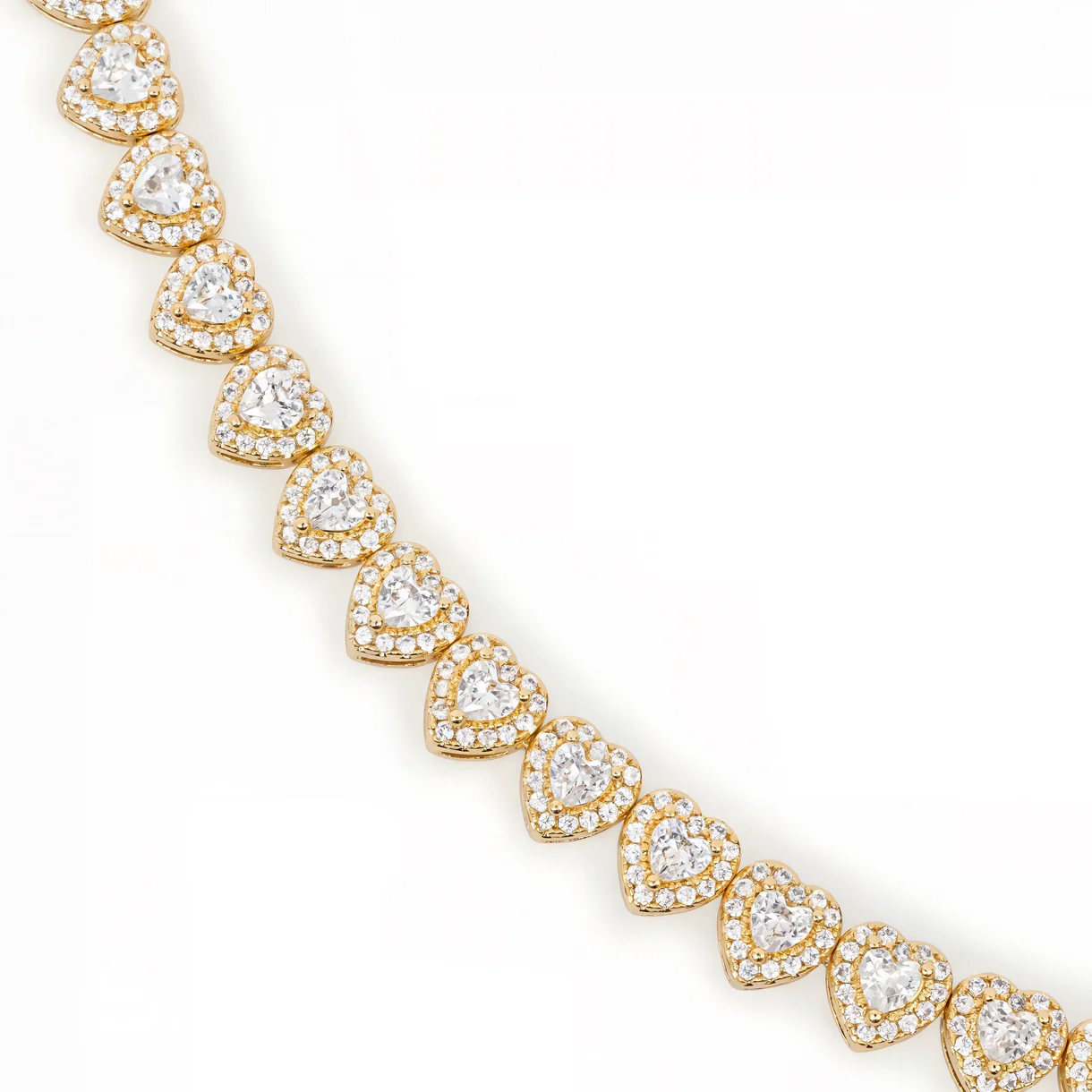 Gold Plated Heart Zircon- 【Bracelet/Necklace】