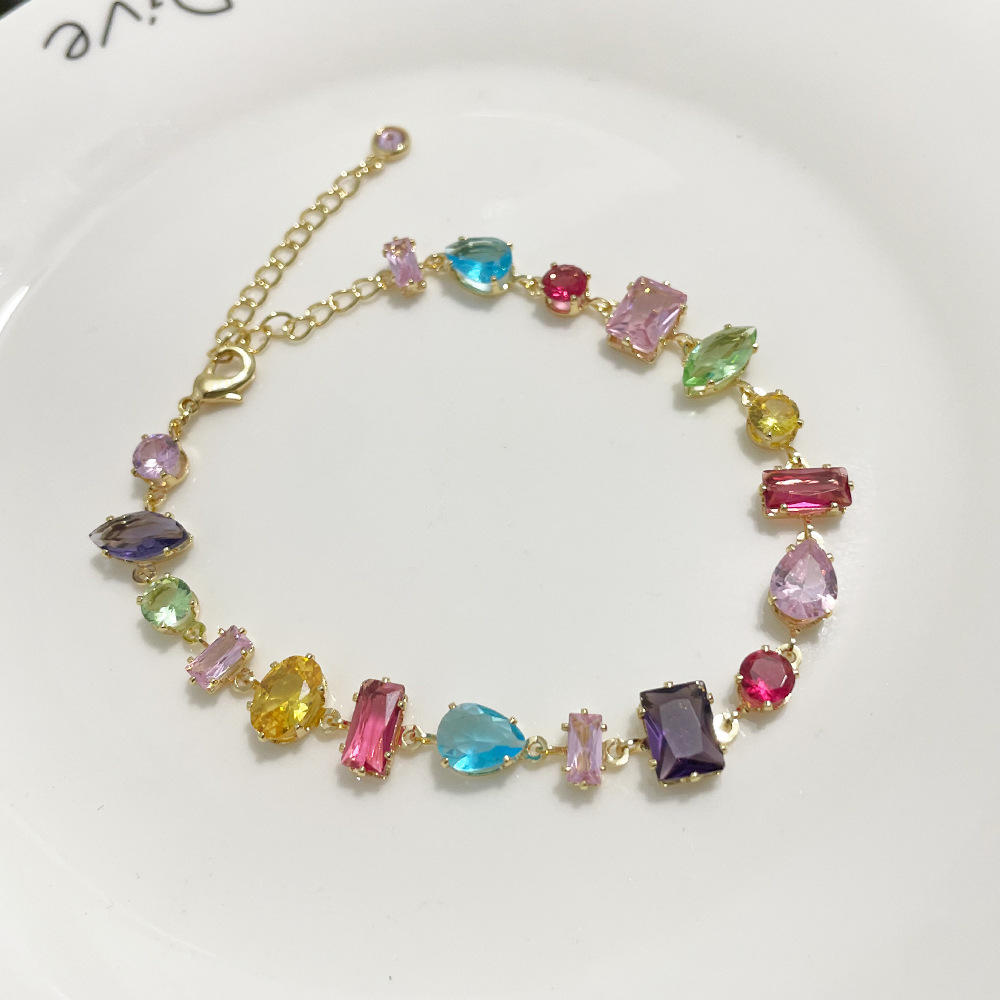 Colorful Crystal Charm Bracelet /Necklace