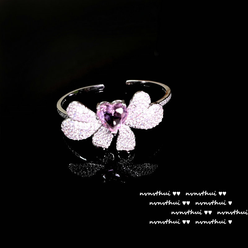 Candy pink heart-Bangle  / Necklace / Ring / Earrings