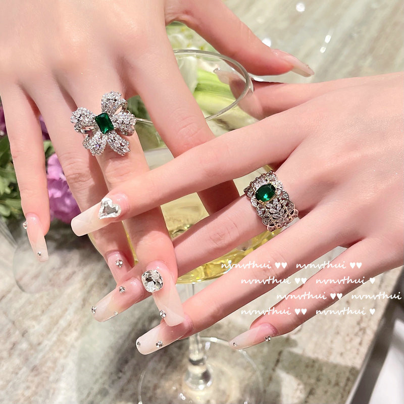 Peacock Green Gemstone-Bracelet / Necklace / Ring / Earrings / Set