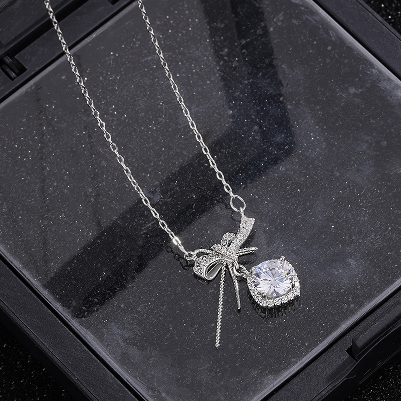 Romantic Bowknot Pink Necklace