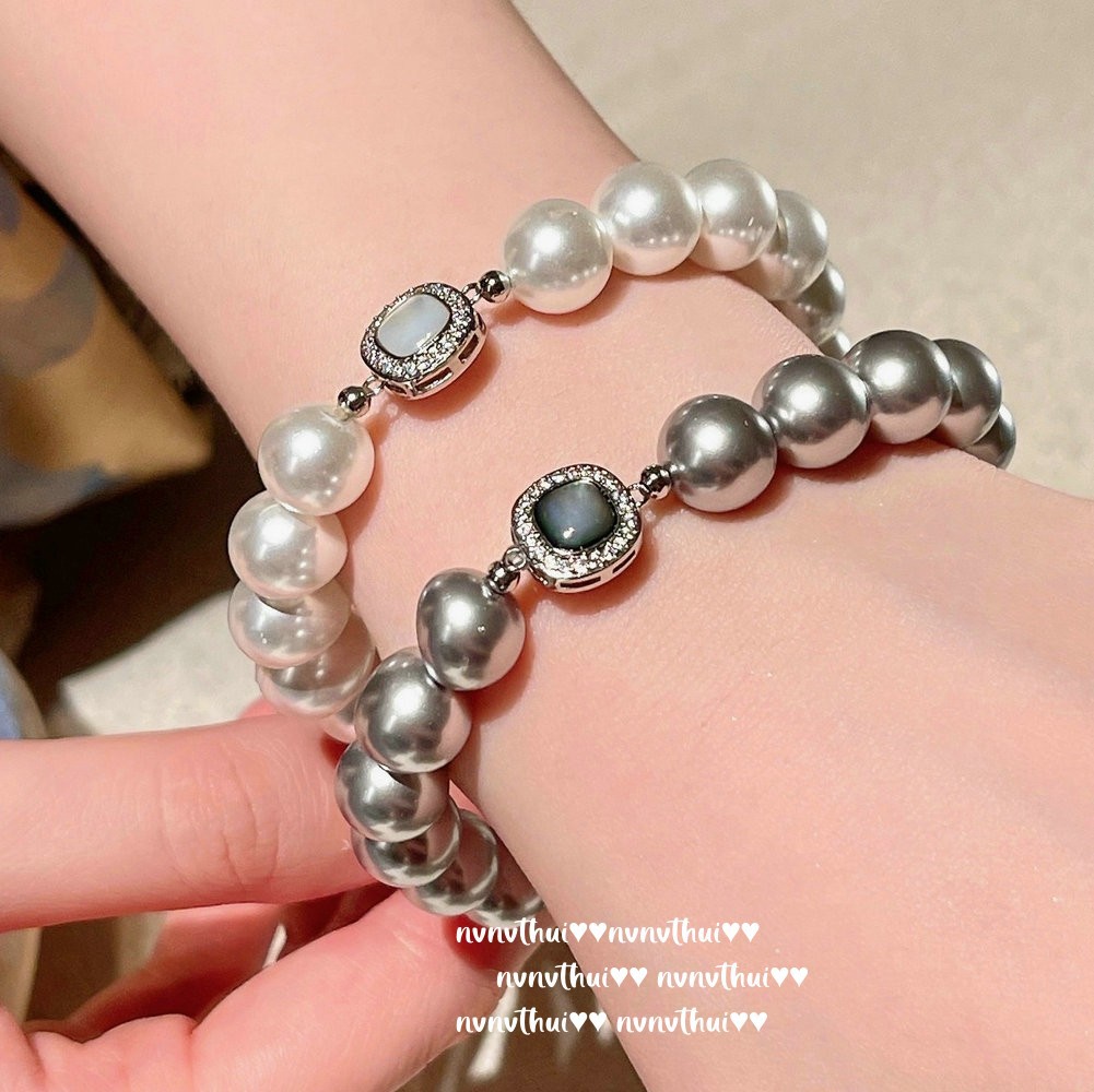 Mother-of-Pearl Pearl-Bracelet/Ring/Earrings