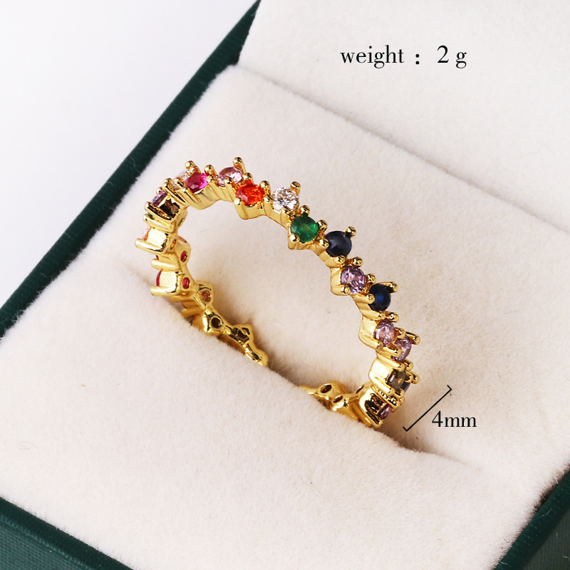 Colorful Irregular Geometric Design Ring