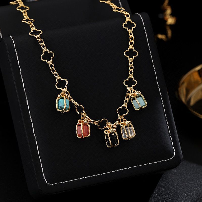 Sakura Small Perfume Bottle Pendant Collarbone Chain