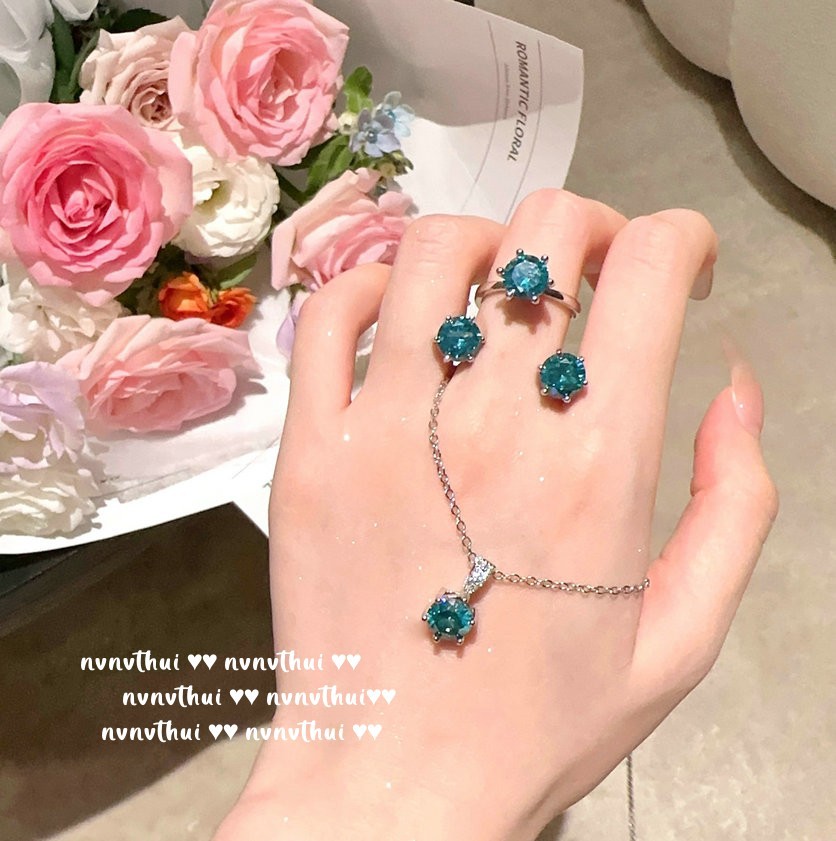 Mojito Green Gemstone -Bracelet / Necklace / Ring / Earrings / Set