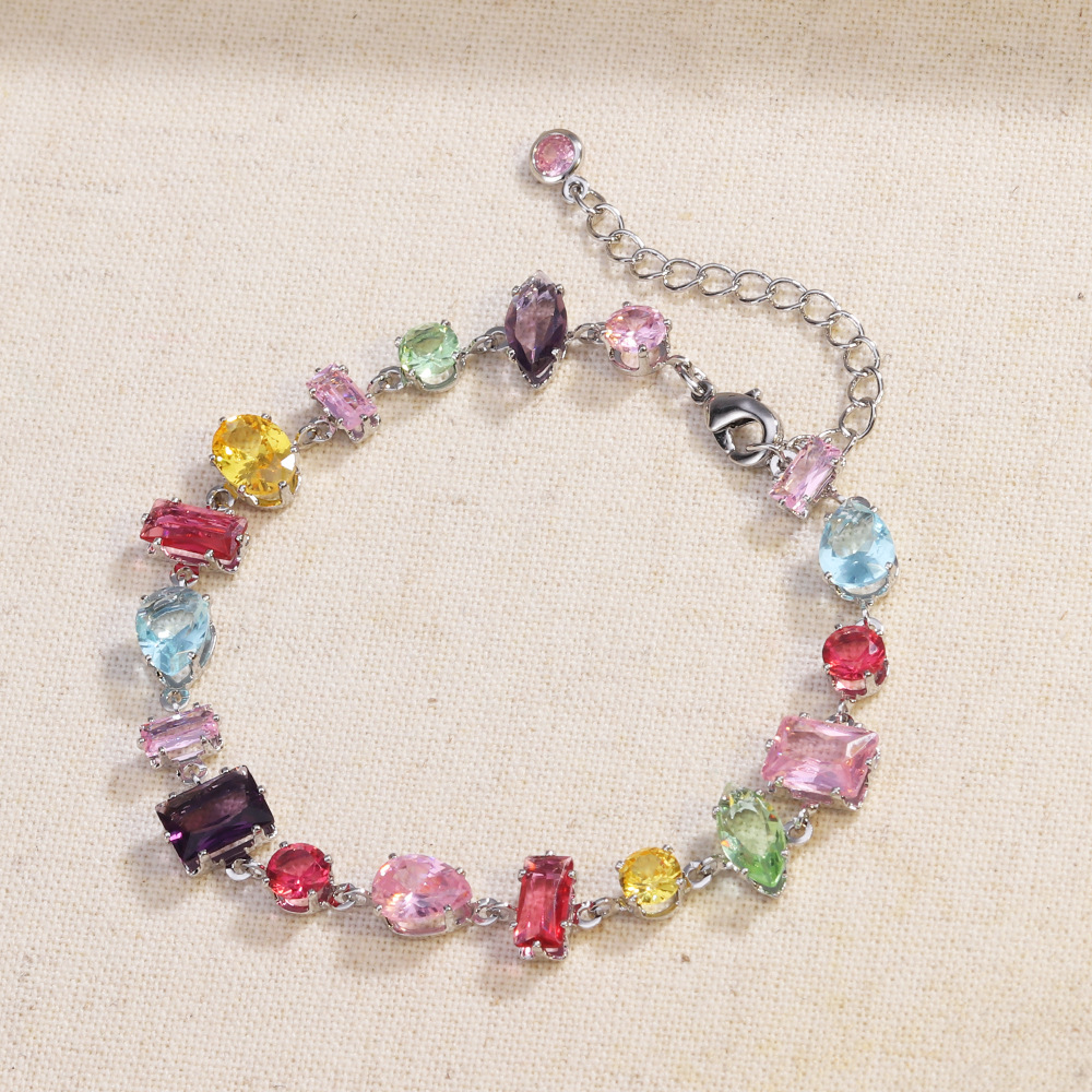 Colorful Crystal Charm Bracelet /Necklace