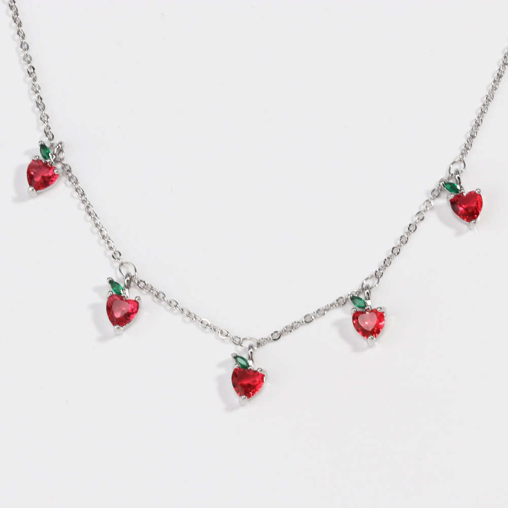 Cherry & Peach Tropical Fruit Clavicle Necklace/Bracelet