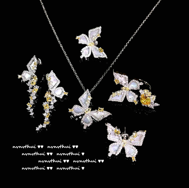 Topaz Butterfly-Bracelet / Necklace / Ring / Earrings