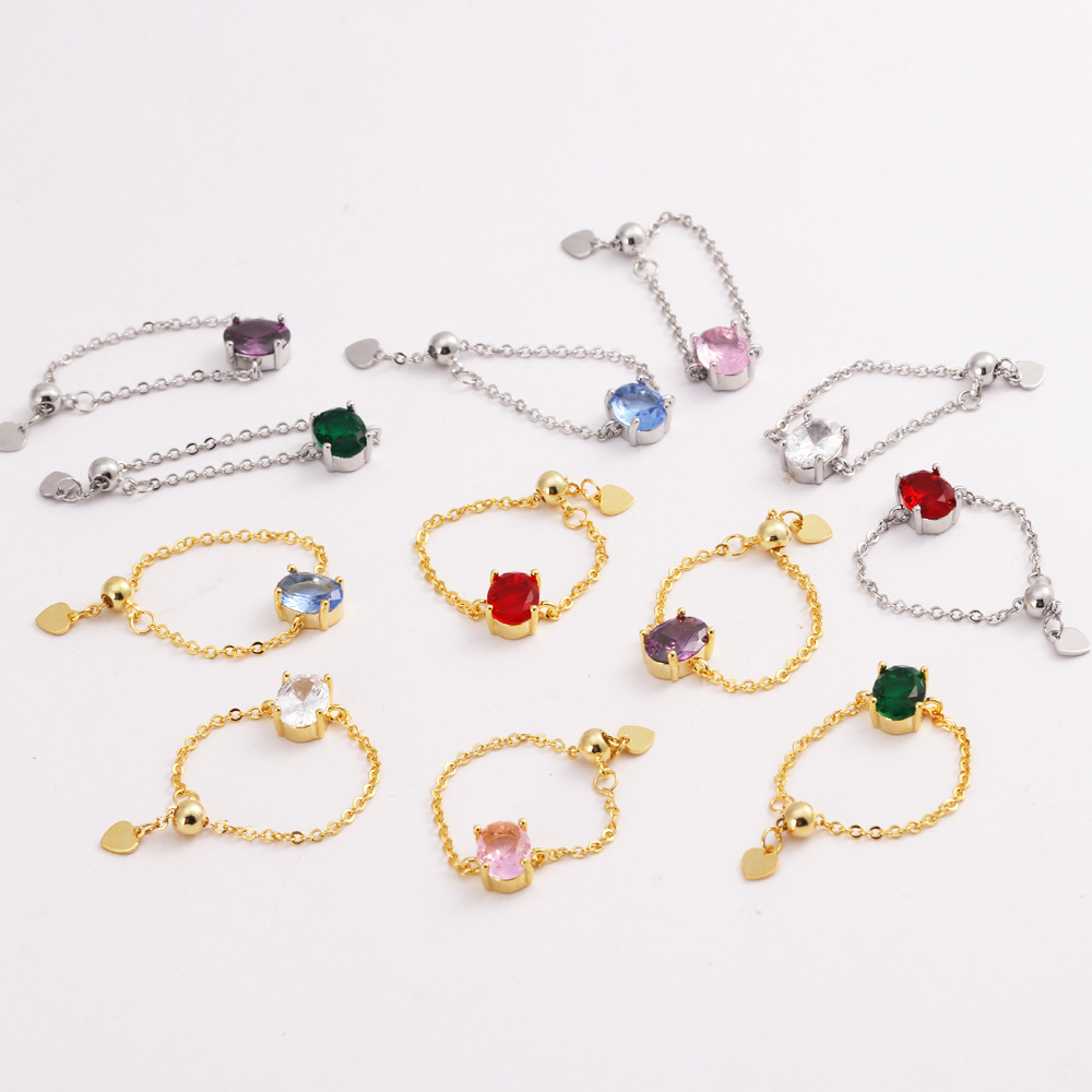 Oval Colored Zircon Ring