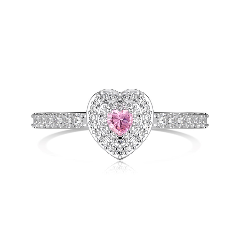 Pink Heart Ring Collection | 925 silver