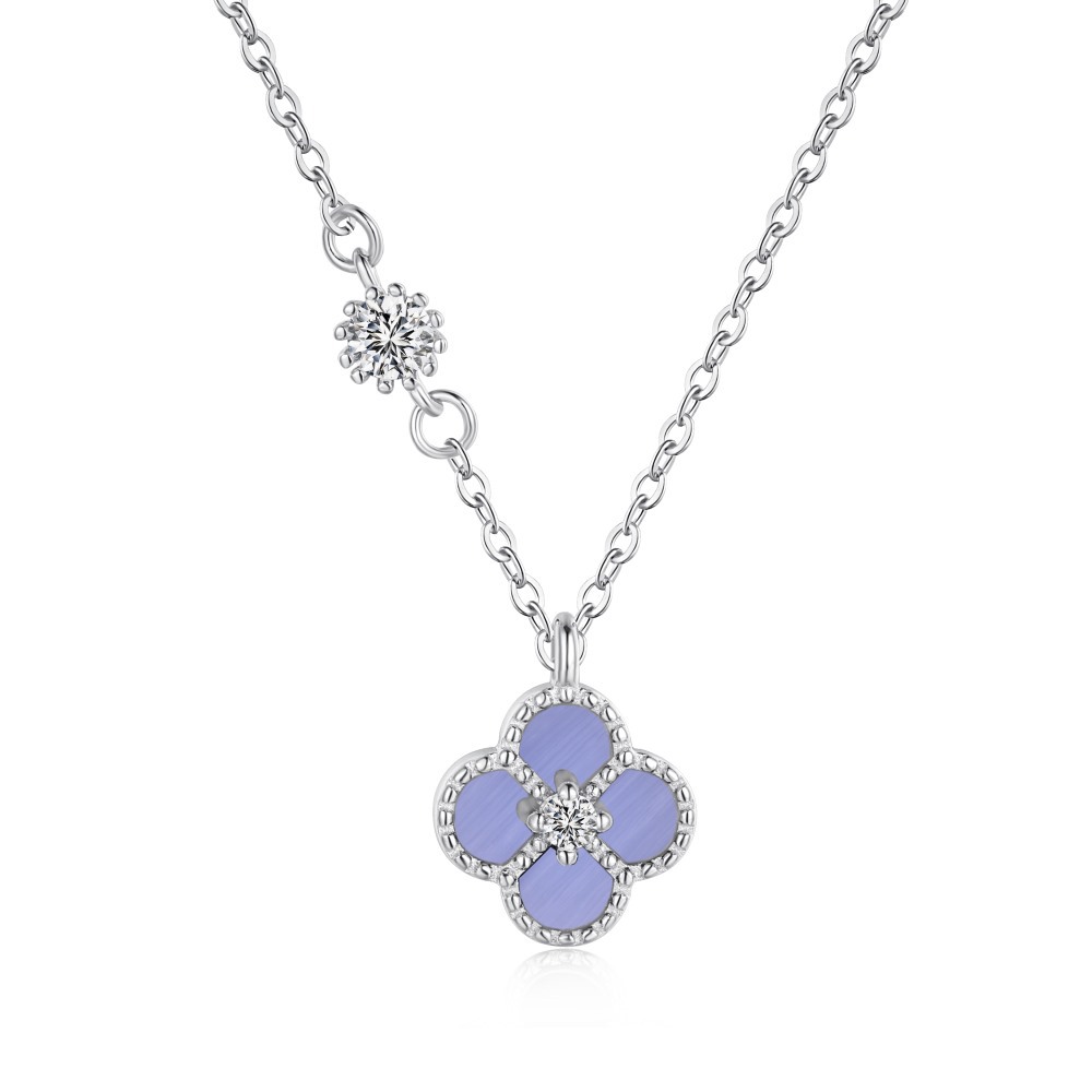 S925 Silver Sakura necklace（10 colours）
