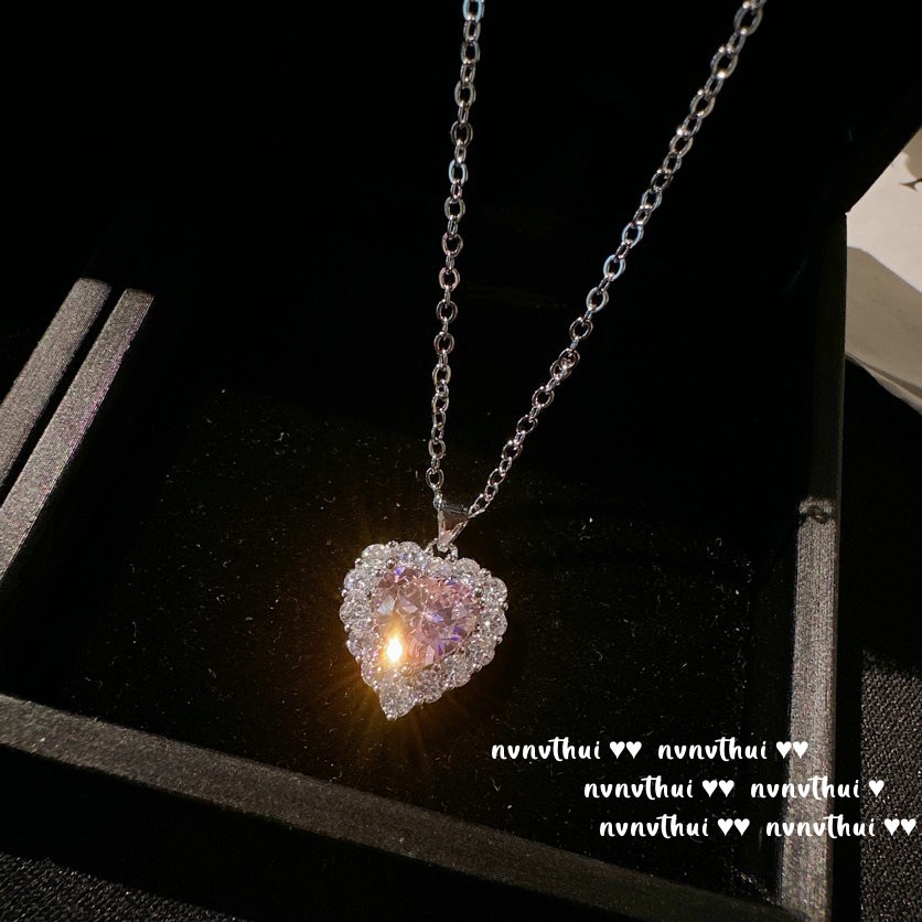 Sweetheart Peach Pink Heart Gemstone-Bracelet / Necklace / Ring / Earrings