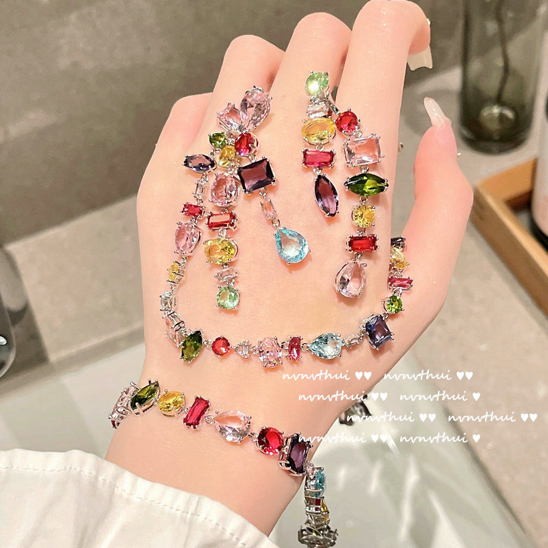 Garden Rainbow Gem-Bracelet / Necklace / Ring / Earrings / Set