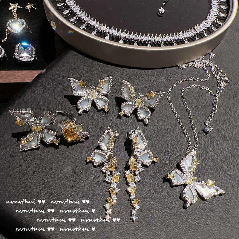 Topaz Butterfly-Bracelet / Necklace / Ring / Earrings
