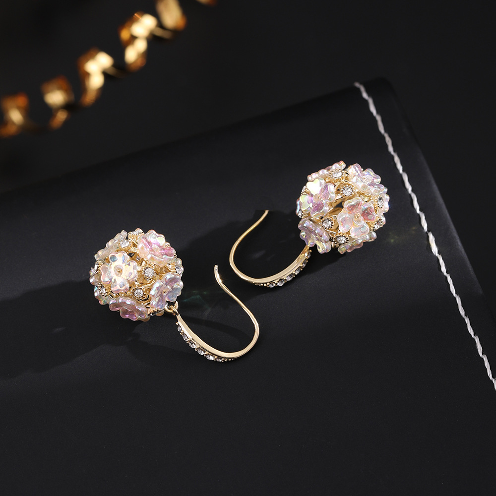 Cute Flower Ball Earrings