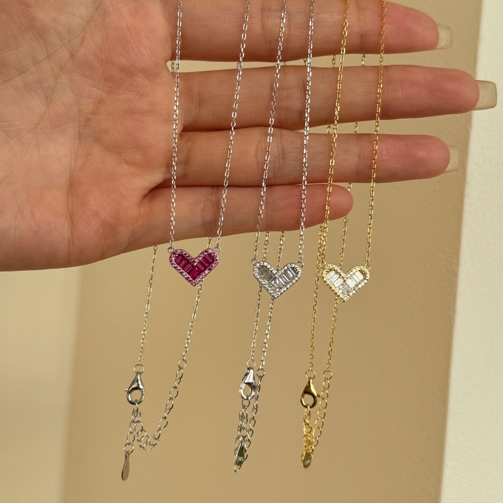 S925 Silver Dainty Heart -necklace/earrings·/set