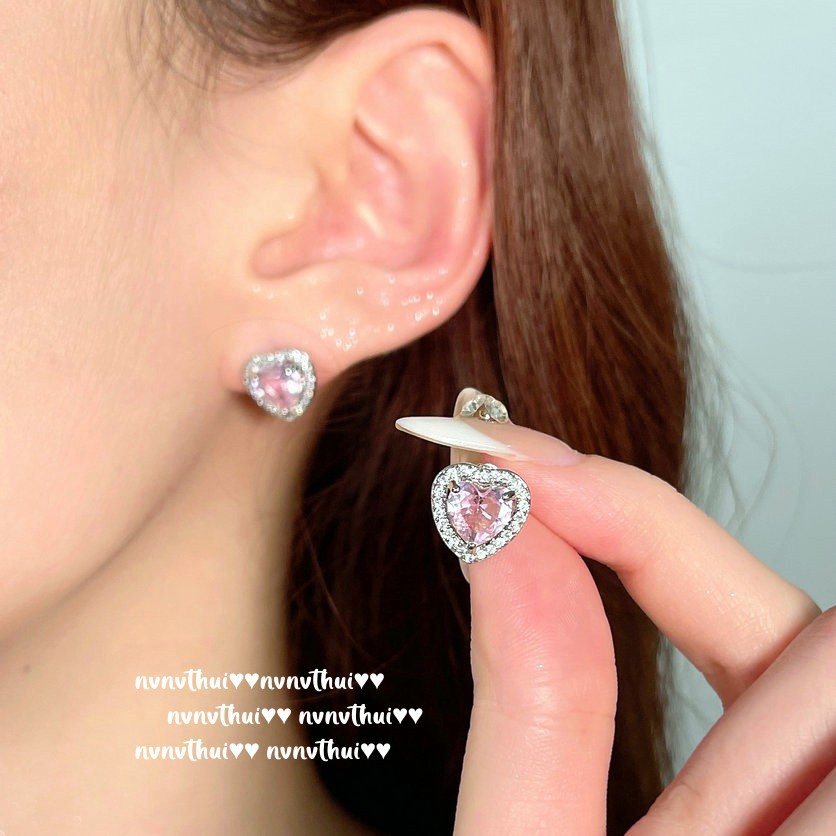 Candy pink heart-Bangle  / Necklace / Ring / Earrings