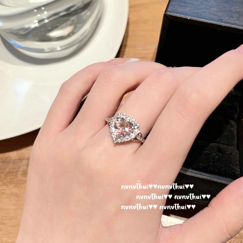 Sweetheart Peach Pink Heart Gemstone-Bracelet / Necklace / Ring / Earrings