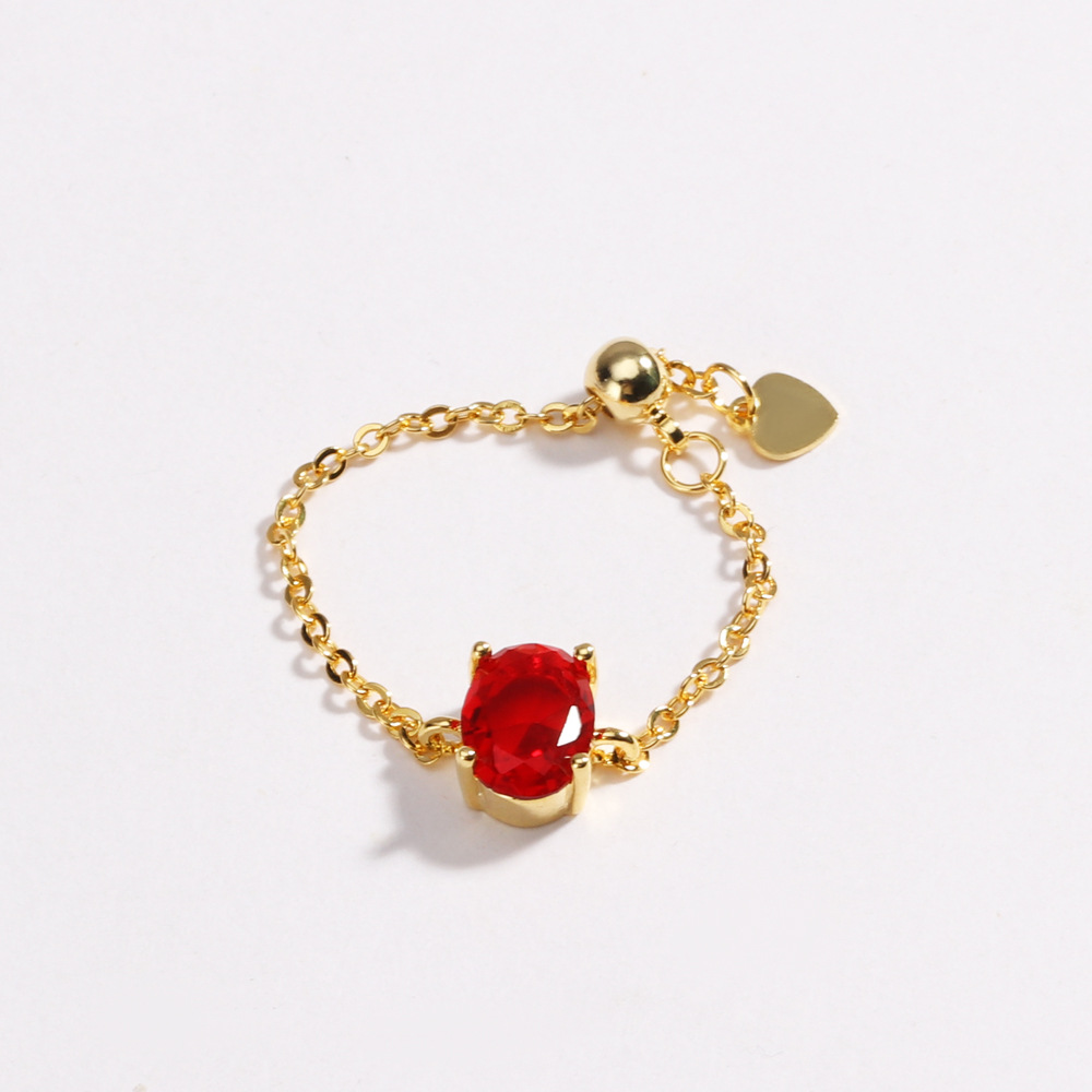 Oval Colored Zircon Ring