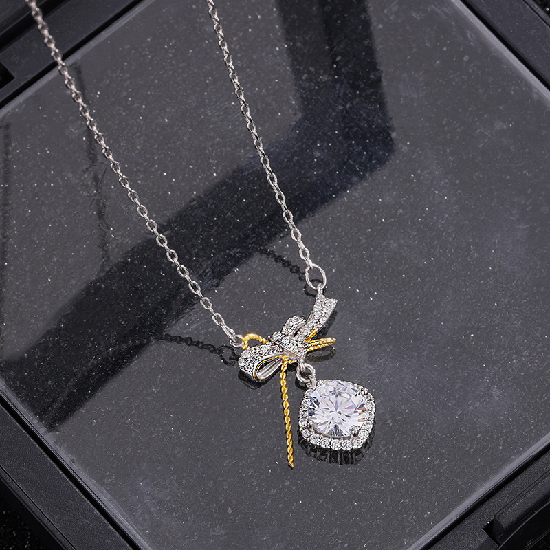 Romantic Bowknot Pink Necklace