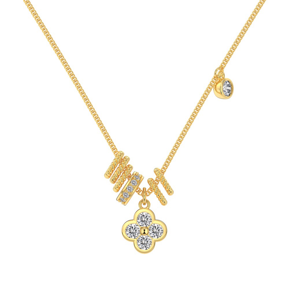 S925 Silver Luxury Sakura Necklace