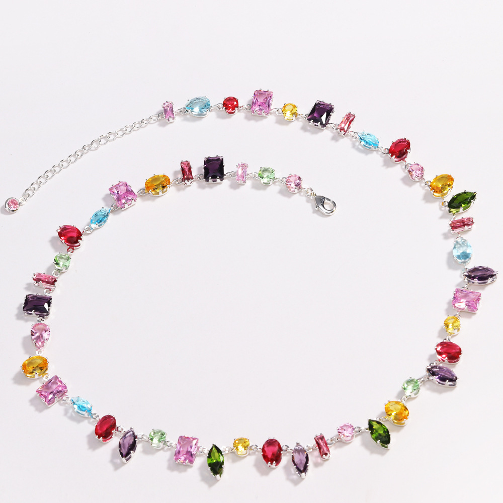 Colorful Crystal Charm Bracelet /Necklace