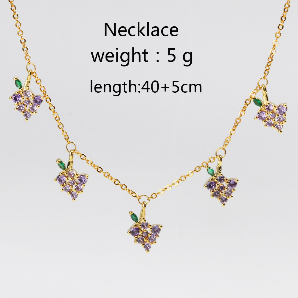 Cherry & Peach Tropical Fruit Clavicle Necklace/Bracelet